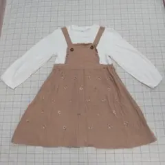 サロペット風ワンピース 長袖 キッズ 130