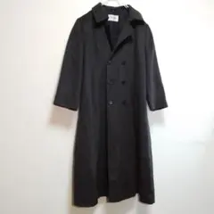 ロシャス ROCHAS ☆ ウール ロングコート ダブル 9 ブラック ロシャス ROCHAS ウール ロングコート ダブルデザイン 9 ブラック