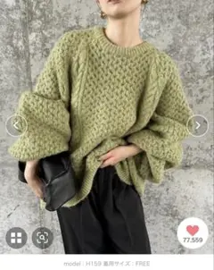 selectMOCAオーバーサイズハニカムニット Free