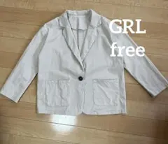 GRL グレイル ベージュコットン テーラードジャケット 綿100フリーサイズ