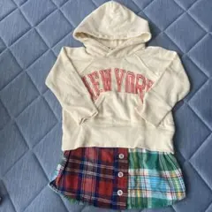 F.O.KIDS フード付きパーカーワンピース 80サイズ