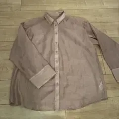 【ブラウス】淡いピンク 長袖ブラウス