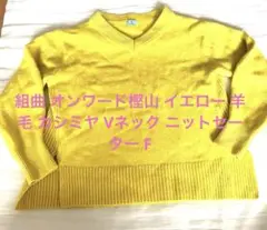 カシミヤ vネック ニット