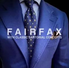 【極美品】FAIRFAX／フェアファクス／小紋柄／プリントタイ／ネイビー