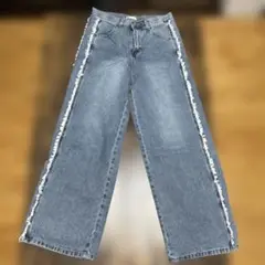 JaVa デニム　フリンジ付き