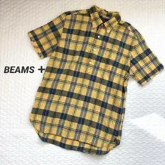 BEAMS＋ ビームスプラス チェック 半袖シャツ プルオーバーBDシャツSのサムネイル