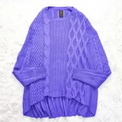 美品✨BATONER ユナイテッドアローズ別注 ケーブルニット パープル