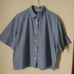 ユニクロ ストライプ 半袖シャツ