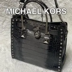 美品MICHAEL KORS マイケルコース2wayクロコ型押しレザー大容量A4
