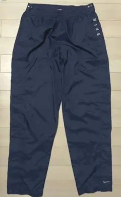 90s 銀タグ ピステ ナイロンパンツ ネイビー Sサイズ スウォッシュロゴ