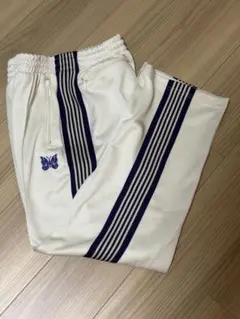 Needles トラックパンツ ホワイト ストレート XS - メルカリ