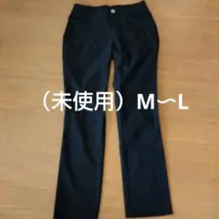 （未使用）カジュアルパンツ ブラック Mサイズ　ウエストゴム　ポケット2つのサムネイル