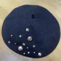 ベレー帽　ニット帽　帽子　ハット　黒