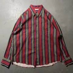 90s Wrangler ストライプ ウエスタンシャツ XL相当 USA古着