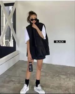 新品タグ付　cheri since1985 ダウンベスト　ブラック