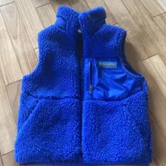 Columbia 青 フリースダウンベスト