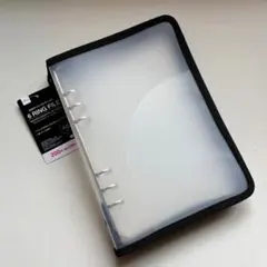 DAISO A5 6リングファイル ジッパー付き　ブラック
