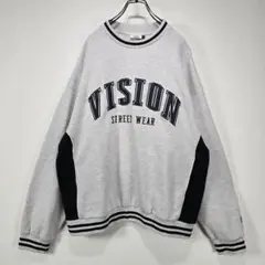 VISION STREET WEAR　スウェット　トレーナー　M　ライトグレー