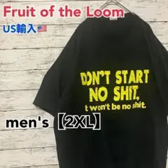 ●T184【US輸入】フルーツオブザルーム 半袖 Tシャツ men's【2XL】