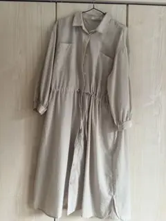 chocol raffine ベージュ シャツワンピース