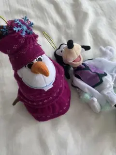 【美品】ディズニー　ファミマ　クリスマスオーナメント　くじ　オラフ　グーフィー