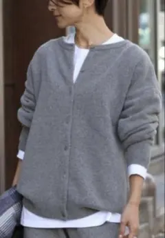 journalstandard ラムナイロン天竺編み2wayカーディガン