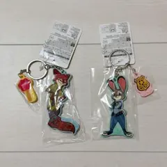 ディズニー ズートピア ニック ジュディー キーホルダー★新品タグ付き★匿名発送