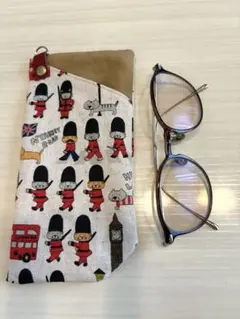 ロンドン柄 メガネケース ハンドメイド