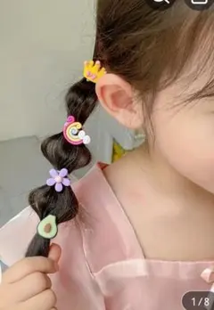 女の子　新品④20個セット　カラフル ヘアゴム 動物・花・果物　翌日発送212