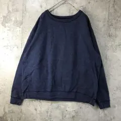 B386古着　トレーナー　スウェット　紺　無地　90s Y2K