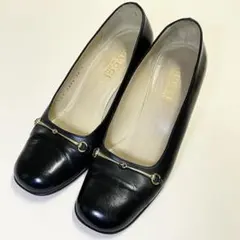 GUCCI 約23cm ホースビットローファー パンプス レディース ブラック