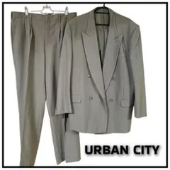 【大きいサイズ】ダブルブレスト スーツ ライトグリーン カジュアル レトロ L