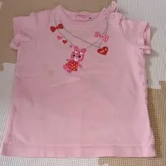 ミキハウス ホットビスケッツ　ピンク Tシャツ 80