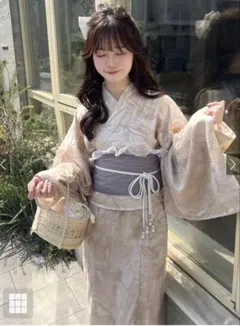 花柄浴衣 レース 単品