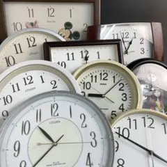 掛け時計 まとめて 9点 掛時計 昭和レトロ インテリア LANDEX 電波式のサムネイル