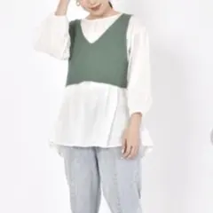 ダブルクローゼット　w closet ニットベスト　ビスチェのサムネイル