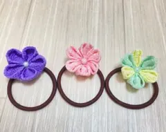 【値下げ】つまみ細工　ヘアゴム　和柄　浴衣用　七五三