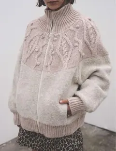 MOM SEEMY store ニットジップカーディガン