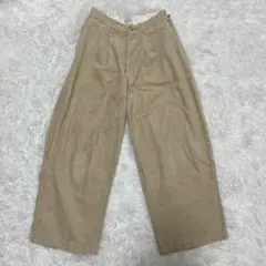 【coen】ベージュ　コーデュロイ　パンツ　Sサイズ　コットン100% ゆったり