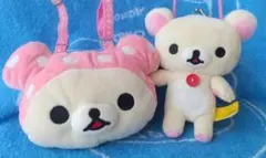 レア コリラックマ ぬいぐるみ がまぐち ポーチ ポシェット ストラップ