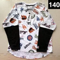 【新品タグ付き】MLB公式　チームロゴ入り　長袖Tシャツ 140cm キッズ