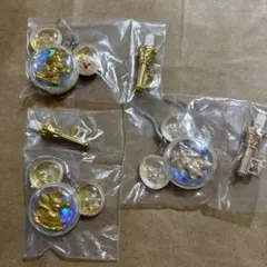 ディズニー　キラキラシャイニー　キーコレクション　ミッキー、ミニー、クマのプー