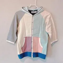 BEAMS BOY ビームスボーイ クレイジー七分袖パーカー カーディガンのサムネイル