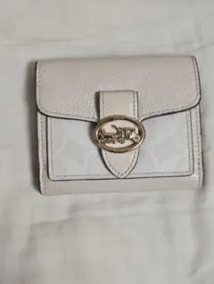 COACH ホワイトレザー 二つ折り財布