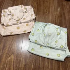 GU サテンパジャマ 長袖長ズボン 2セット