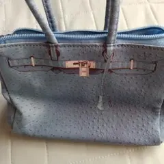 デニム風ショルダーバッグ 青