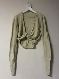 JACQUEMUS ベージュ クロップド　リネンニット 38 ジャックムスのサムネイル