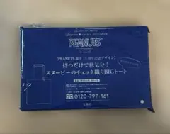 リンネル10月号付録 PEANUTS スヌーピー チェック織りBIGトート