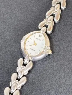 SEIKO EXCELINE 腕時計 シルバー/ゴールド 電池交換済 稼動品