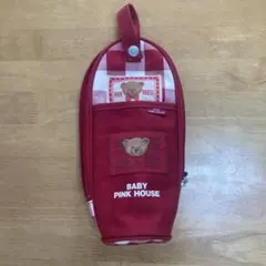 BABY PINK HOUSE 哺乳瓶ケース 赤チェック
